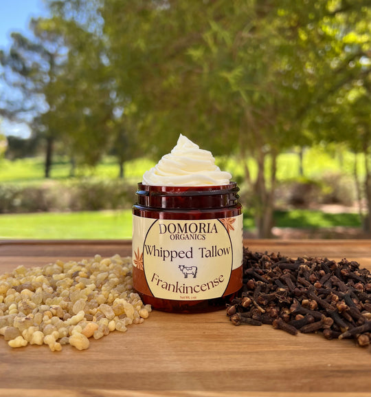 Whipped Tallow Balm - Frankincense Resin & Whole Clove, Herb-Infused Chamomile & Calendula