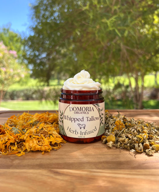 Unscented Herb-Infused Whipped Tallow Balm