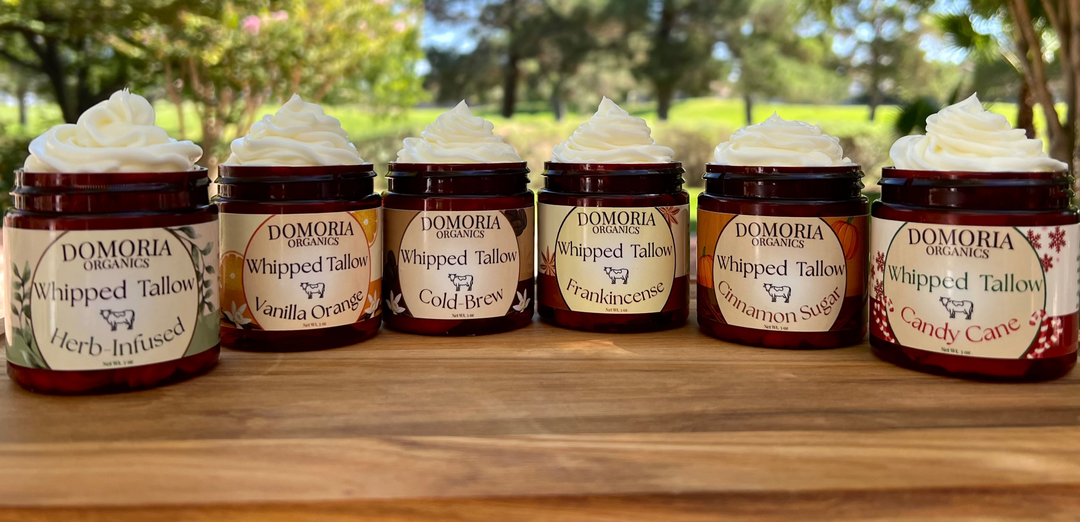 Whipped Tallow Balm - Vanilla & Orange with Real Vanilla Beans, Herb-Infused Chamomile & Calendula Moisturizer