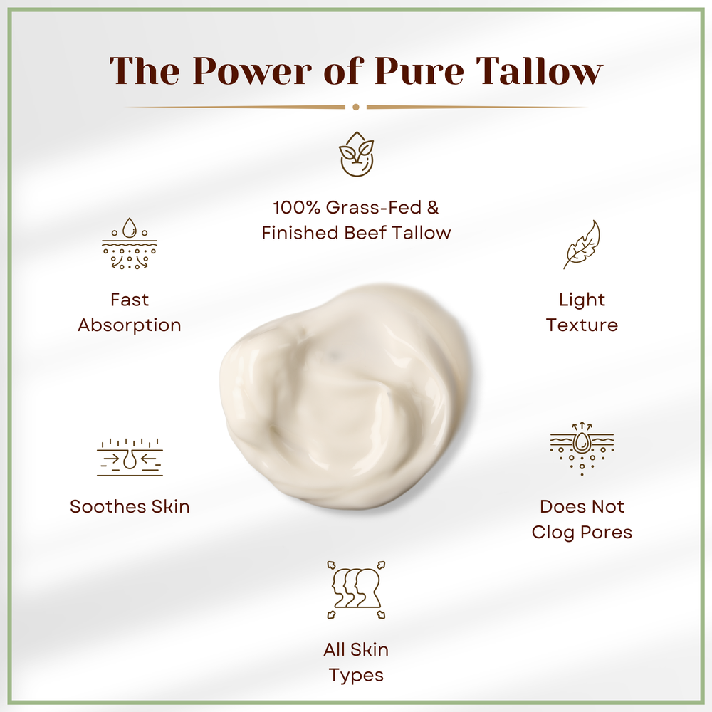 Whipped Tallow Balm Holiday Edition Candy Cane, Grass-Fed, Nutrient-Rich Moisturizer for Dry Sensitive Skin