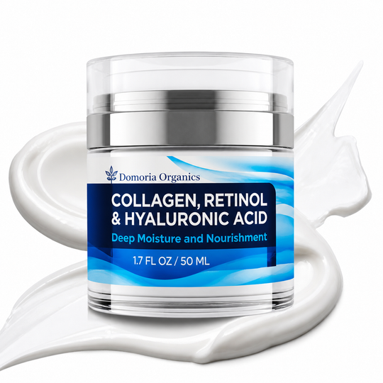 Retinol, Collagen & Hyaluronic Acid Moisturizer for Face and Neck - Hydrating Cream for Women & Men. Day and Night Skin Care 1.7 fl oz
