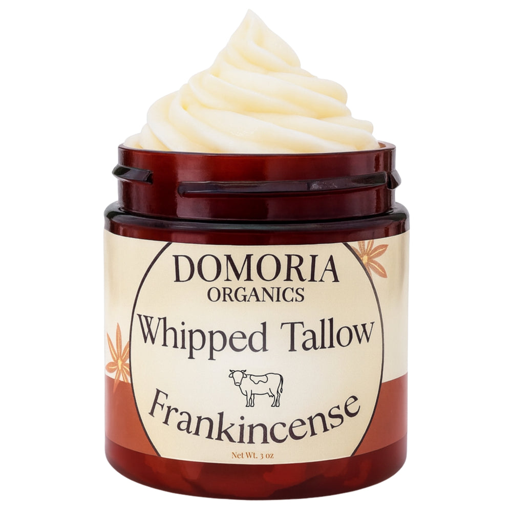 Whipped Tallow Balm - Frankincense Resin & Whole Clove, Herb-Infused Chamomile & Calendula