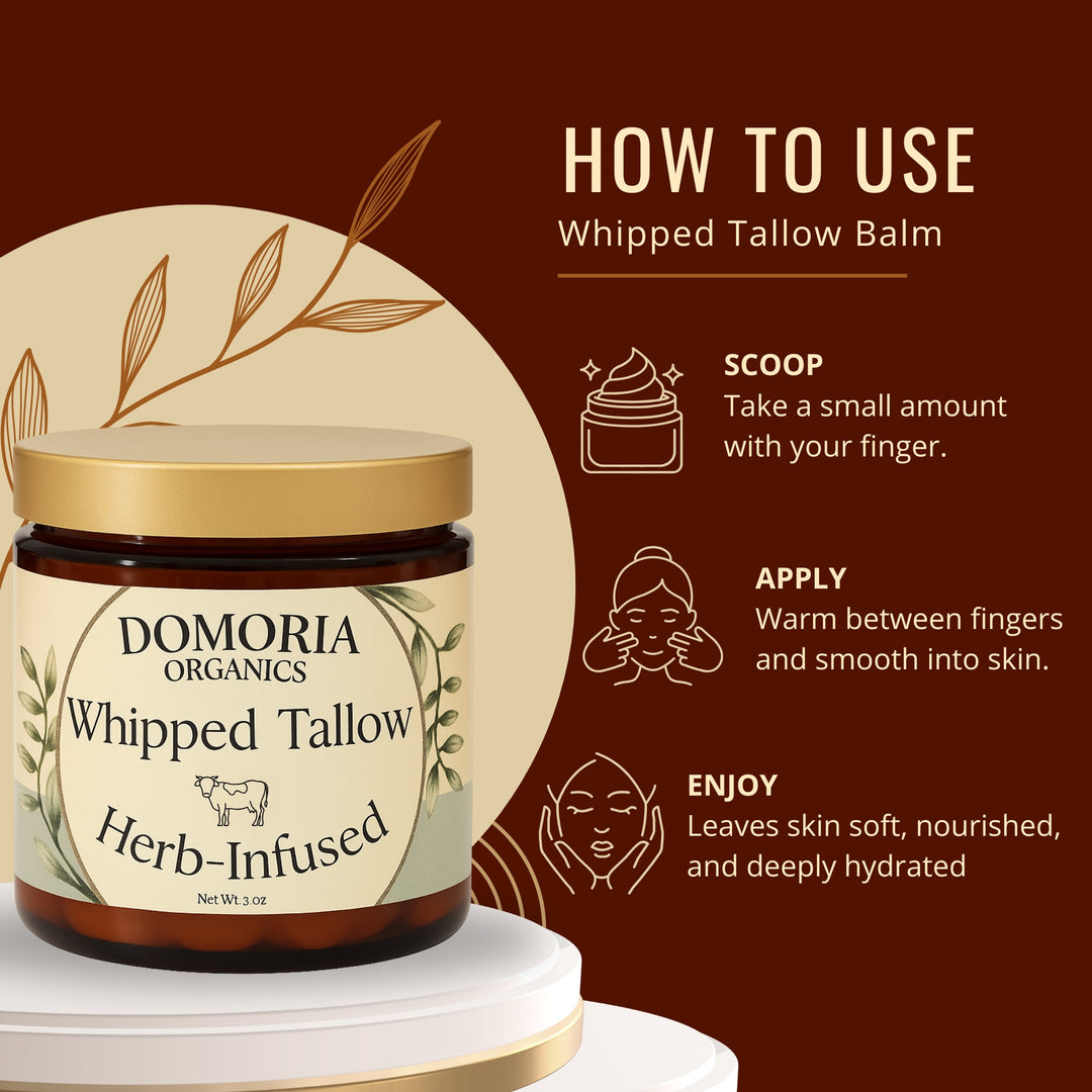 Unscented Herb-Infused Whipped Tallow Balm
