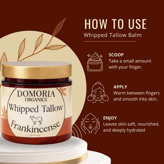 Whipped Tallow Balm - Frankincense Resin & Whole Clove, Herb-Infused Chamomile & Calendula