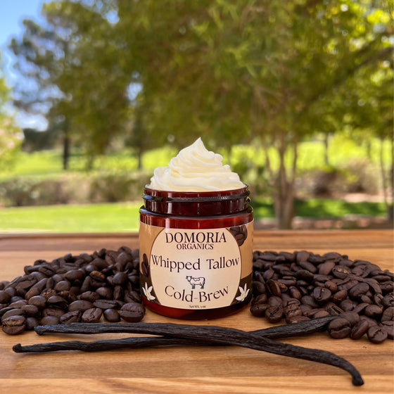Whipped Tallow Balm – Cold Brew - Infused with Real Coffee & Vanilla Beans – Grass-Fed, Nutrient-Rich Moisturizer for Dry Sensitive Skin