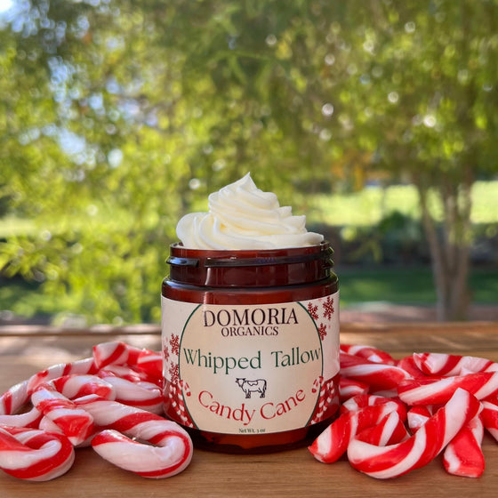 Whipped Tallow Balm Holiday Edition Candy Cane, Grass-Fed, Nutrient-Rich Moisturizer for Dry Sensitive Skin
