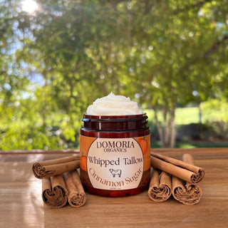Whipped Tallow Balm - Holiday Edition Cinnamon Sugar, Grass-Fed, Nutrient-Rich Moisturizer for Dry Sensitive Skin