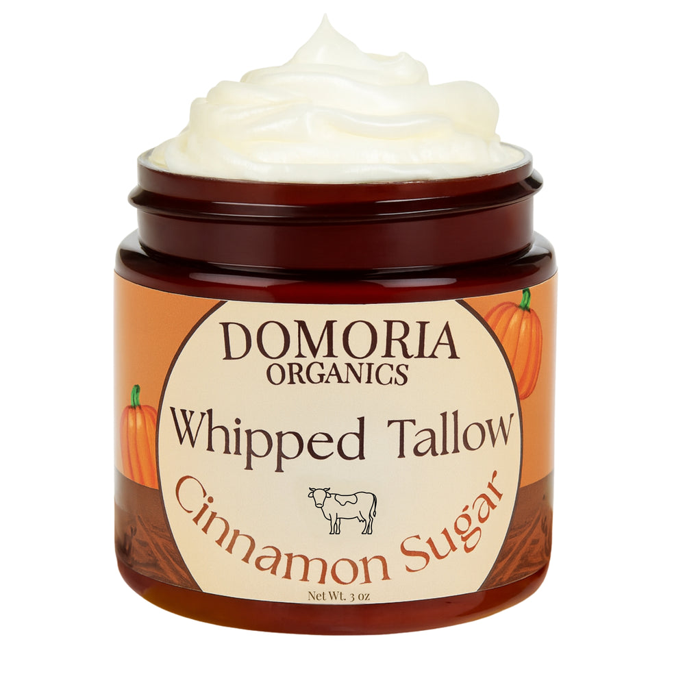 Whipped Tallow Balm - Holiday Edition Cinnamon Sugar, Grass-Fed, Nutrient-Rich Moisturizer for Dry Sensitive Skin