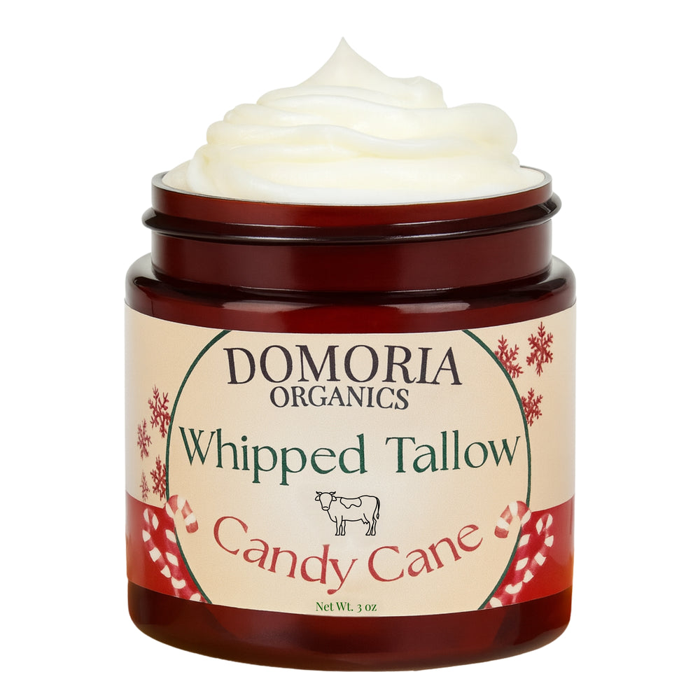 Whipped Tallow Balm Holiday Edition Candy Cane, Grass-Fed, Nutrient-Rich Moisturizer for Dry Sensitive Skin