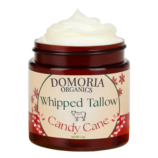 Whipped Tallow Balm Holiday Edition Candy Cane, Grass-Fed, Nutrient-Rich Moisturizer for Dry Sensitive Skin
