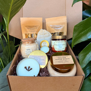 8-Piece Deluxe Tallow Self Care Gift Box, Frankincense & Clove