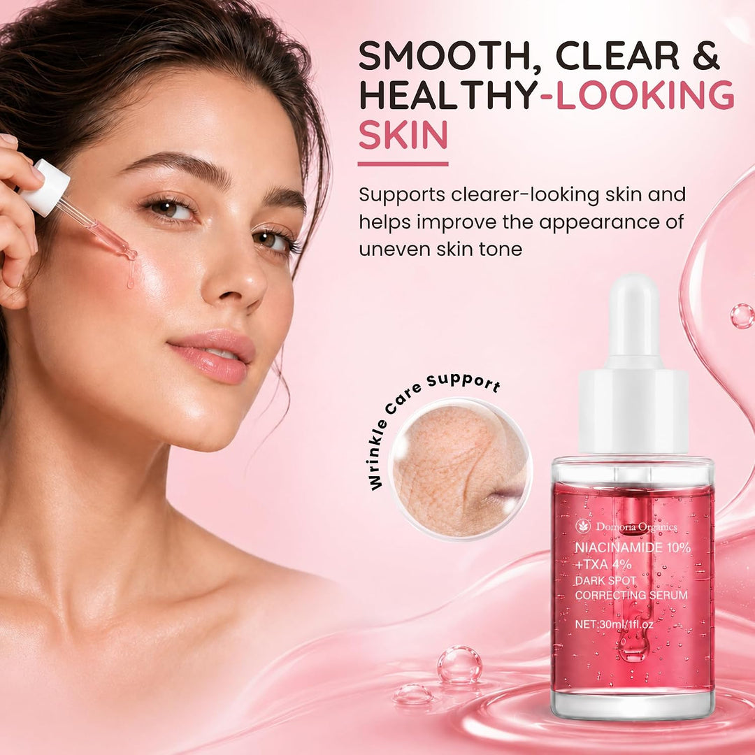 Niacinamide 10% + TXA 4%, Dark Spot Care, Tranexamic Acid, Hydrating & Lightweight All-Day Serum for Glass Skin with Rosemary Extract 1.1fl.oz