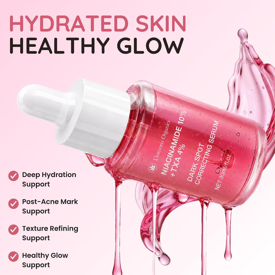 Niacinamide 10% + TXA 4%, Dark Spot Care, Tranexamic Acid, Hydrating & Lightweight All-Day Serum for Glass Skin with Rosemary Extract 1.1fl.oz